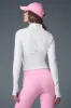 Airbrush Corset Full Zip Jacket - White sold by Alo Yoga
