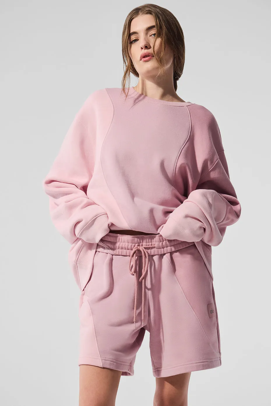 Make Waves Crew Neck Pullover - Sunset Pink Tonal sold by Alo Yoga product image thumbnail 4