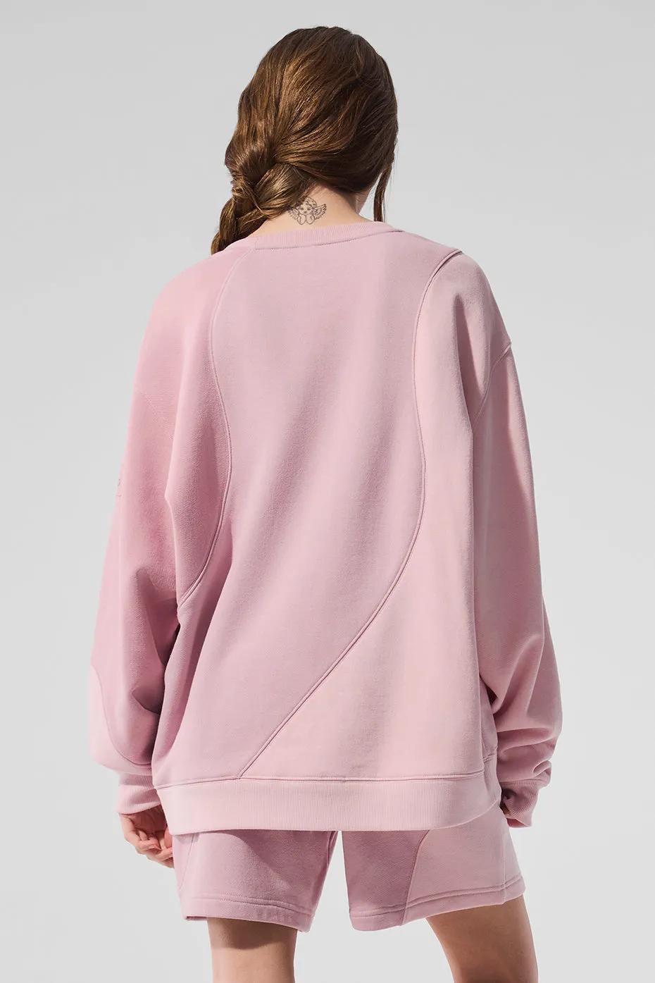 Make Waves Crew Neck Pullover - Sunset Pink Tonal sold by Alo Yoga product image thumbnail 2