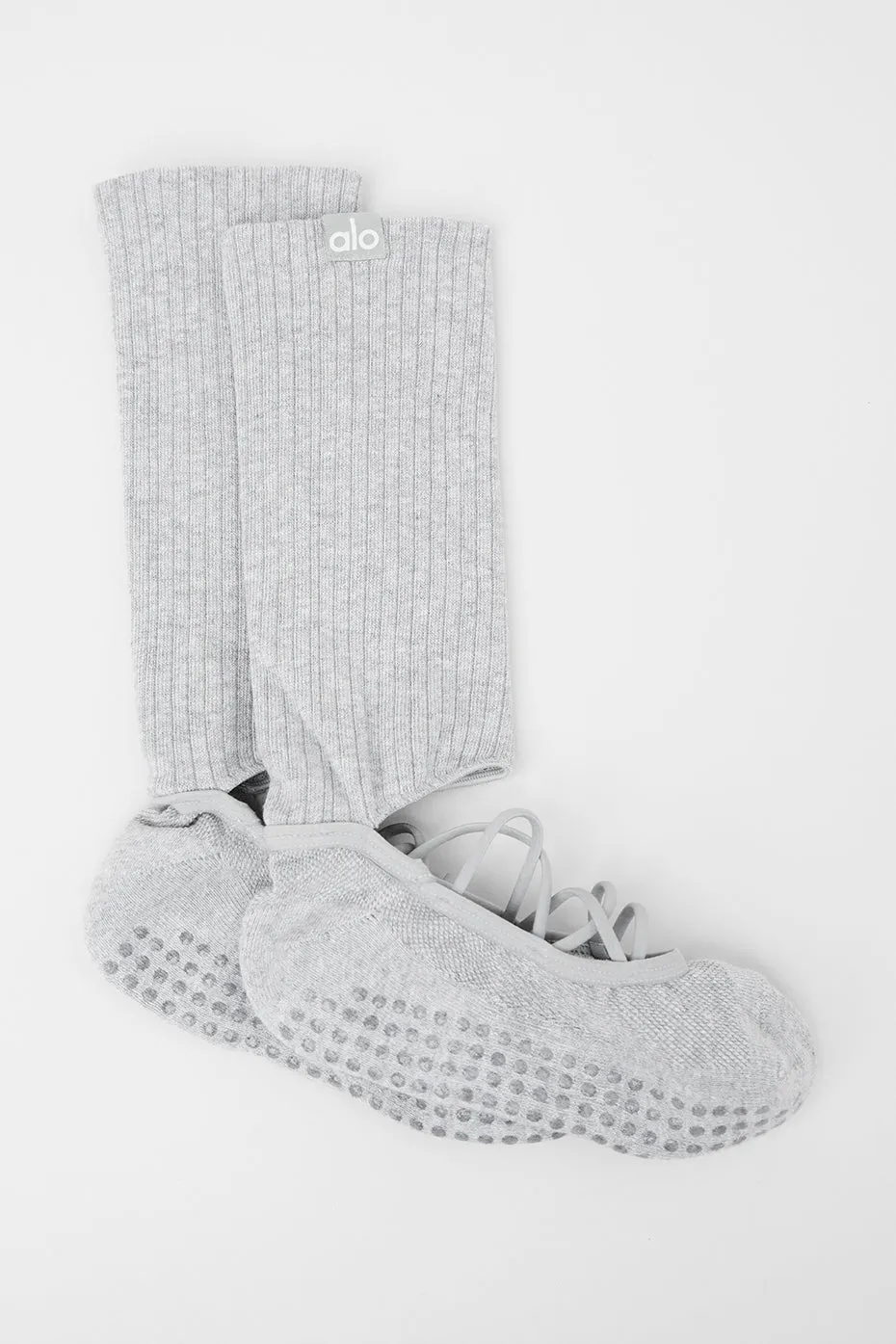 Women's Strappy Siren Grip Sock - Athletic Heather Grey sold by Alo Yoga product image thumbnail 3