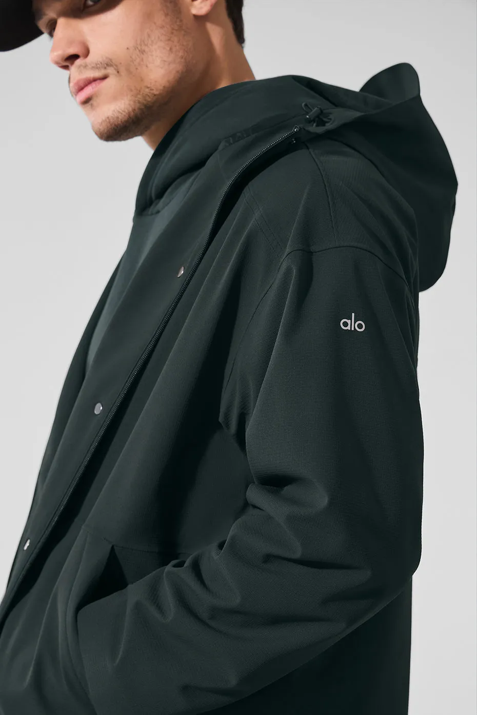 Rain Or Shine Long Coat - Charcoal Green sold by Alo Yoga product image thumbnail 4