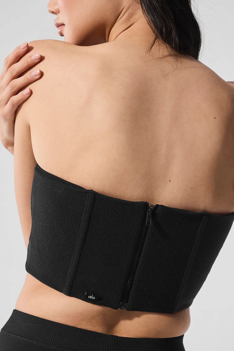 Polar Fleece Corset - Black sold by Alo Yoga product image thumbnail 3