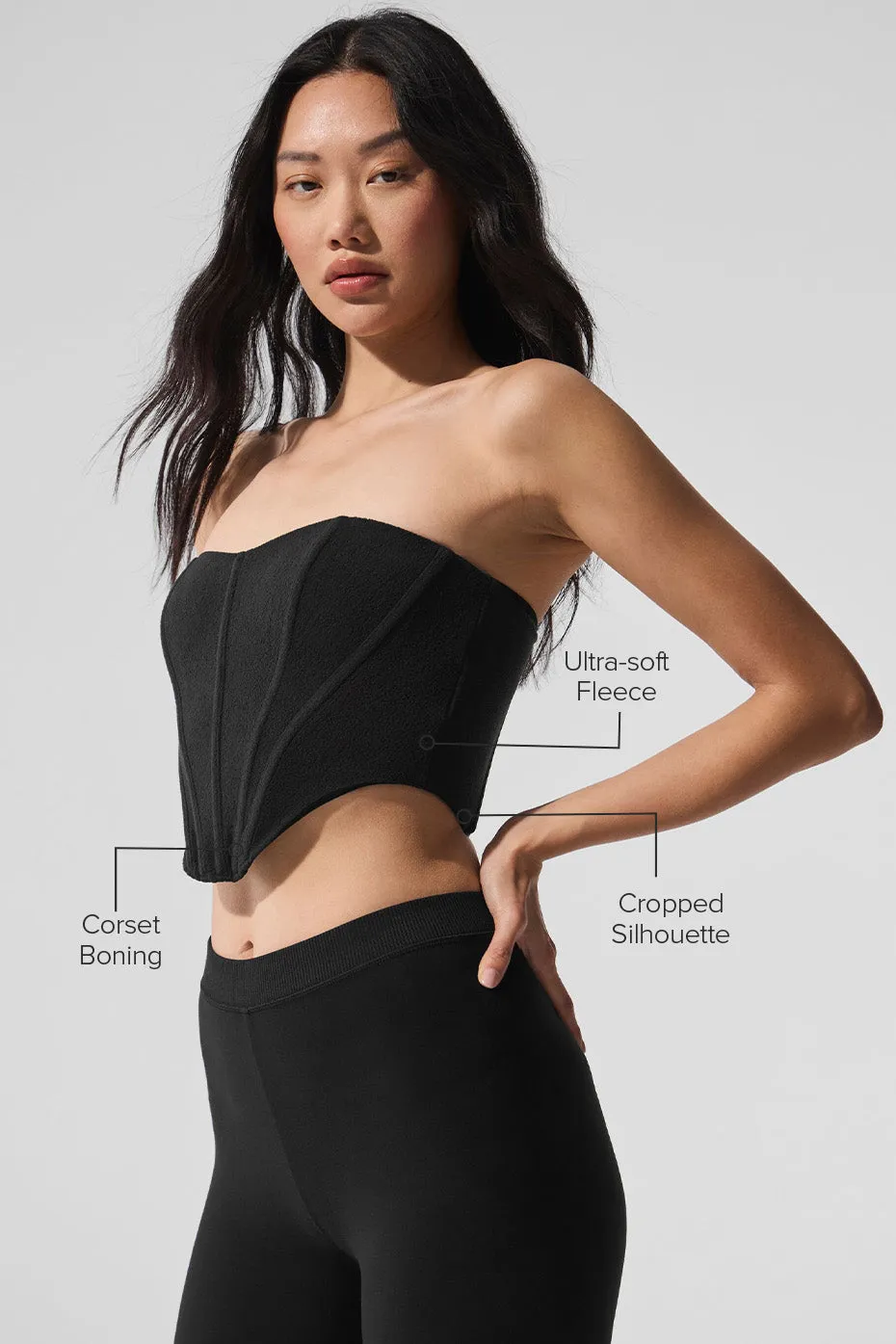 Polar Fleece Corset - Black sold by Alo Yoga product image thumbnail 2