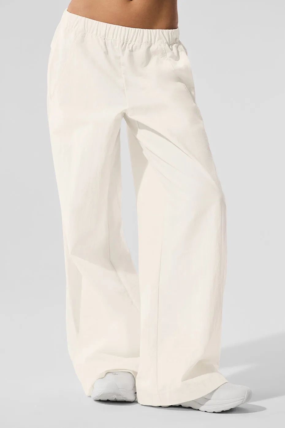 High-Waist Origin Wide Leg Track Pant - Ivory sold by Alo Yoga