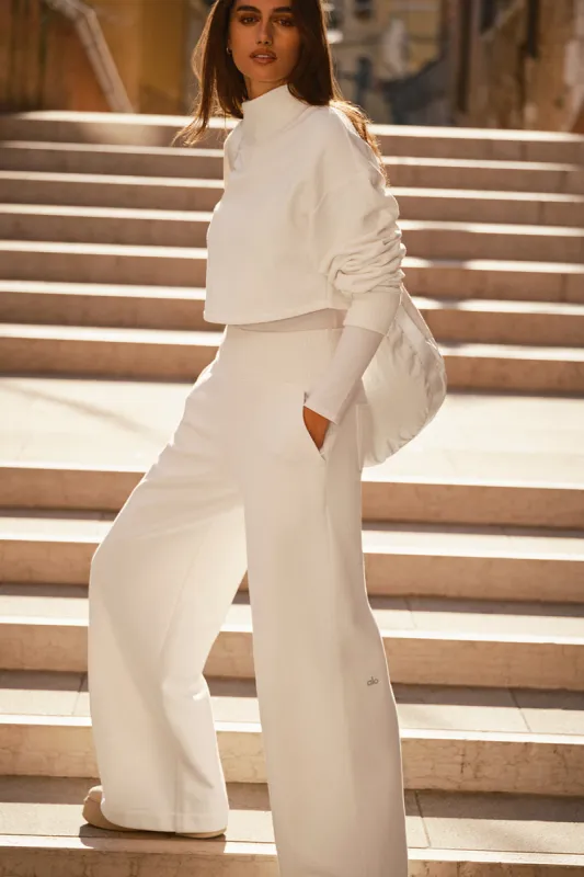 Serenity Wide Leg Sweatpant - Ivory sold by Alo Yoga