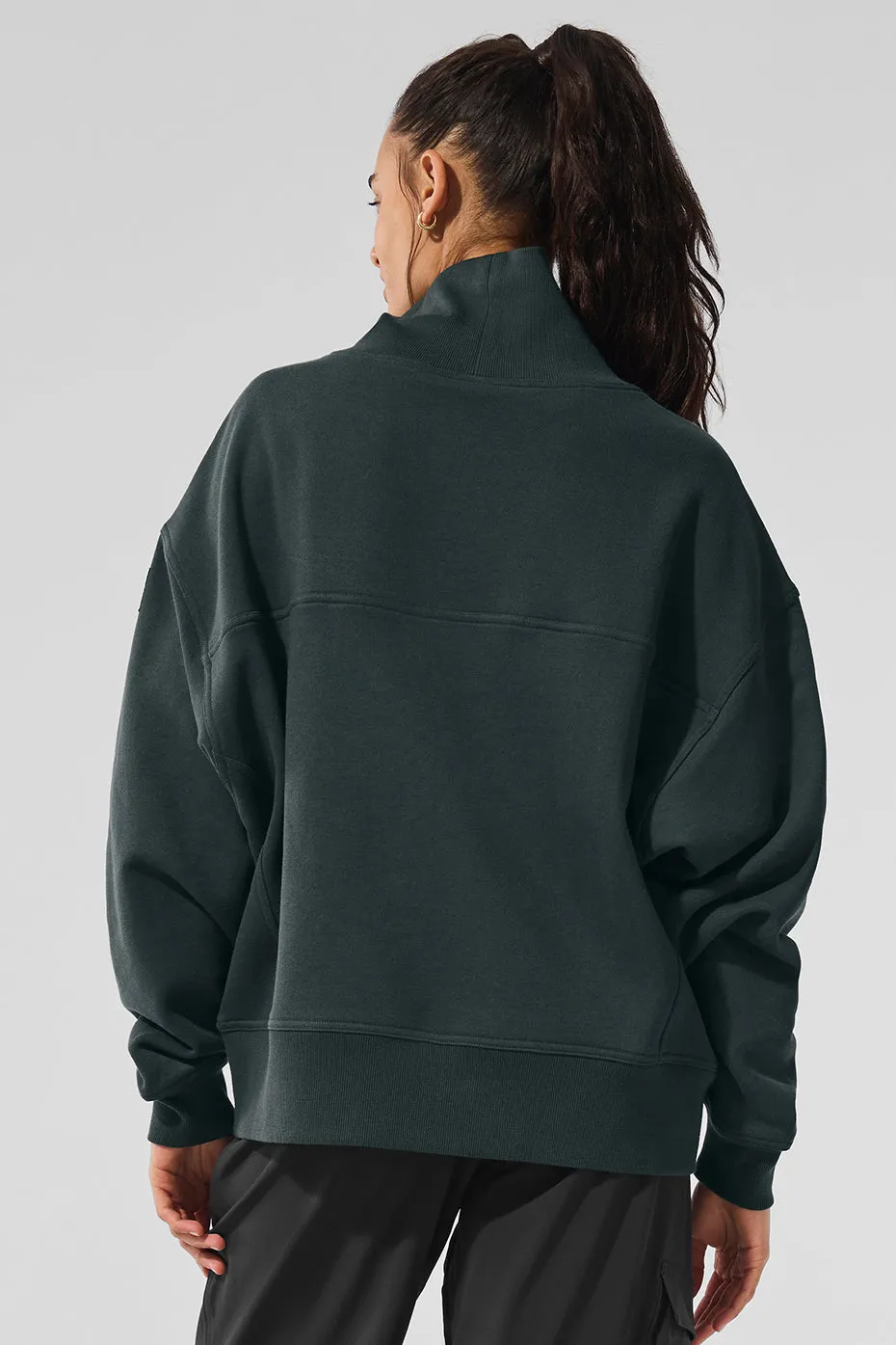 Hazy Mock Neck Pullover - Charcoal Green sold by Alo Yoga product image thumbnail 3
