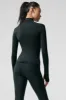 Airlift Winter Warm 1/4 Zip Long Sleeve - Charcoal Green sold by Alo Yoga