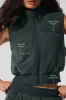 Polar Fleece Wintry Mix Vest - Charcoal Green sold by Alo Yoga