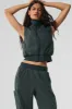 Polar Fleece Wintry Mix Vest - Charcoal Green sold by Alo Yoga