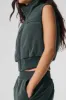 Polar Fleece Wintry Mix Vest - Charcoal Green sold by Alo Yoga