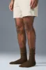 Unisex Scrunch Sock - Espresso sold by Alo Yoga