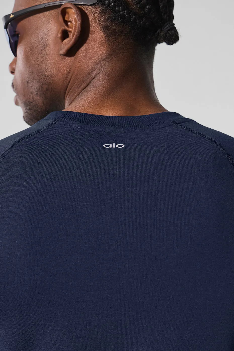Alo Vapor Crewneck Short Sleeve - Navy sold by Alo Yoga product image thumbnail 5
