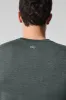 Conquer Reform Crewneck Short Sleeve - Charcoal Green Heather sold by Alo Yoga