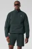 Light Weight Takeaway Track Pullover - Charcoal Green sold by Alo Yoga