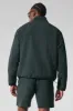 Light Weight Takeaway Track Pullover - Charcoal Green sold by Alo Yoga