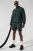 Light Weight Takeaway Track Pullover - Charcoal Green sold by Alo Yoga