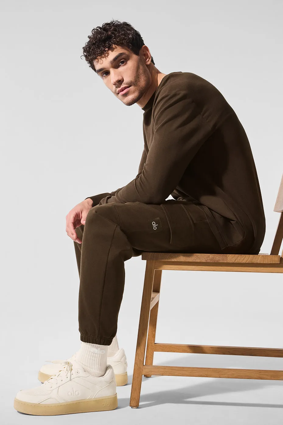 Double Take Long Sleeve Crew - Espresso sold by Alo Yoga product image thumbnail 4