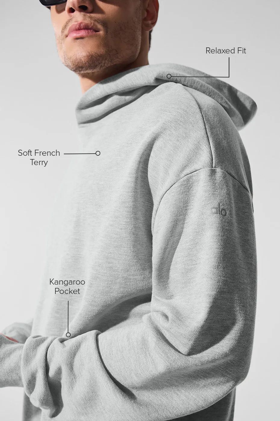 Chill Hoodie - Athletic Heather Grey sold by Alo Yoga product image thumbnail 2