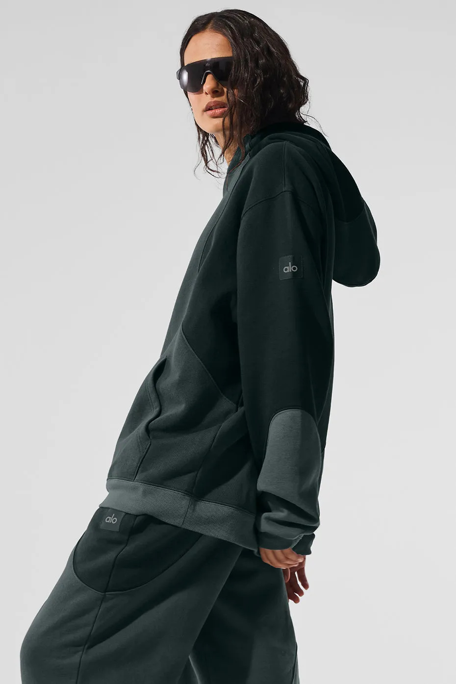 Make Waves Hoodie - Charcoal Green Tonal sold by Alo Yoga product image thumbnail 3