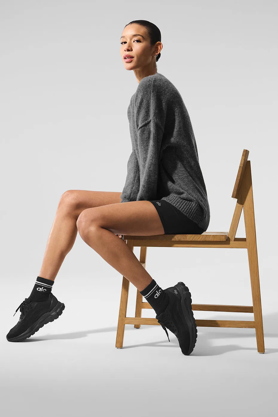 New Class Cashmere Crewneck Sweater - Platinum Grey sold by Alo Yoga product image thumbnail 4