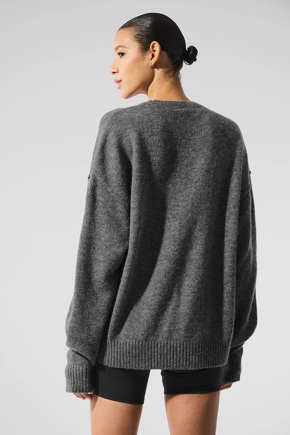 New Class Cashmere Crewneck Sweater - Platinum Grey sold by Alo Yoga product image thumbnail 3