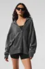 New Class Cashmere Full Zip Hoodie - Platinum Grey sold by Alo Yoga