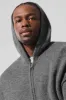 New Class Cashmere Full Zip Hoodie - Platinum Grey sold by Alo Yoga