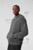 New Class Cashmere Full Zip Hoodie - Platinum Grey sold by Alo Yoga