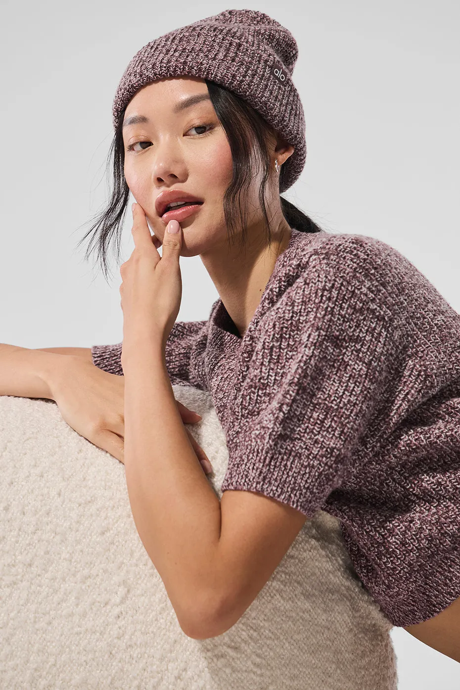 Marl Beanie - Mushroom Marl sold by Alo Yoga product image thumbnail 3