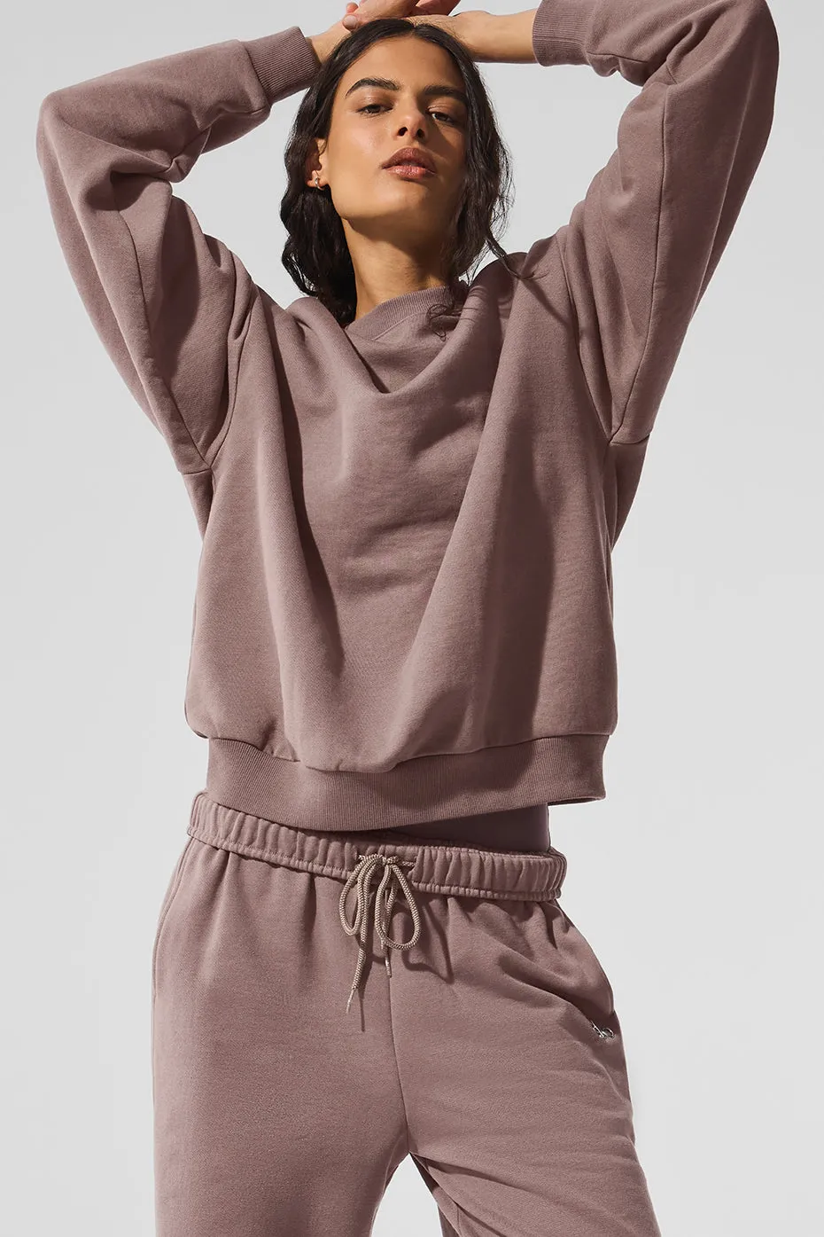 Accolade Crew Neck Pullover - Mushroom sold by Alo Yoga