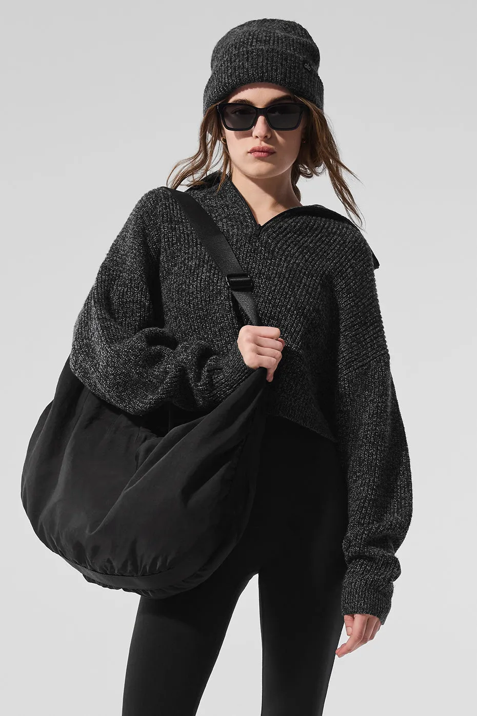 Marl Beanie - Black Marl sold by Alo Yoga product image thumbnail 3