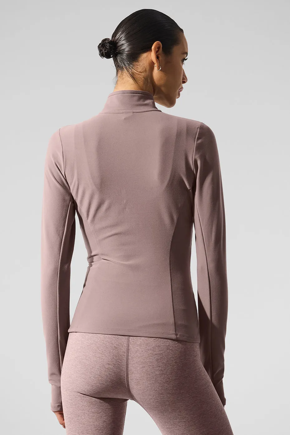 Alosoft 1/2 Zip Rapid Pullover - Mushroom sold by Alo Yoga product image thumbnail 3