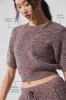 Marl Sweater Short Sleeve - Mushroom Marl sold by Alo Yoga