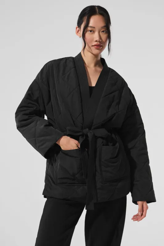 Urbanite Wrap Puffer - Black sold by Alo Yoga