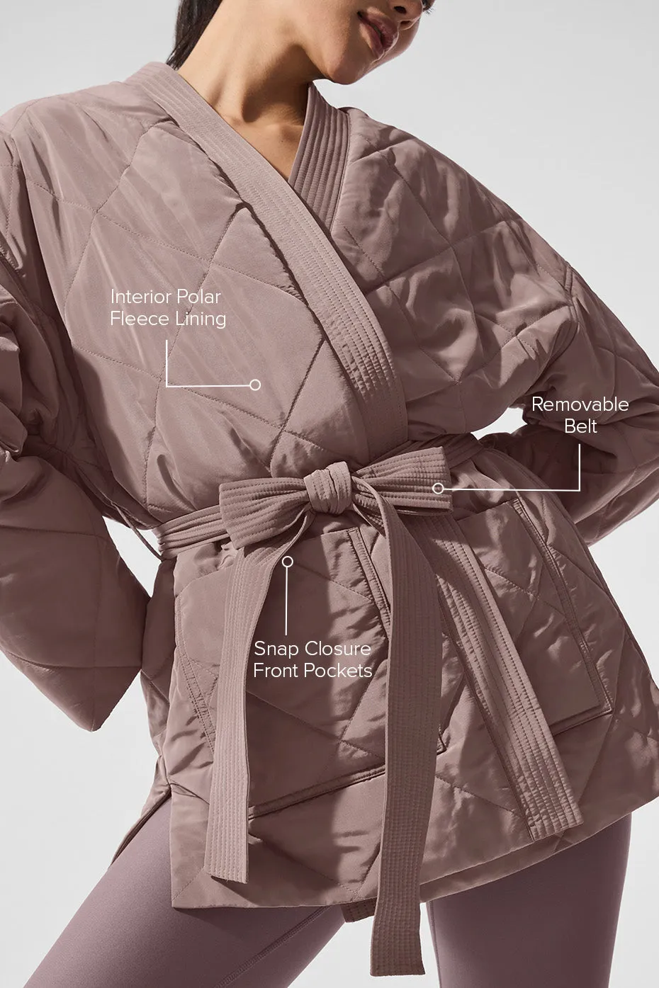 Urbanite Wrap Puffer - Mushroom sold by Alo Yoga product image thumbnail 2