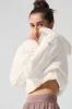 Cropped Mountain Peak Full-Zip Hoodie - Ivory sold by Alo Yoga