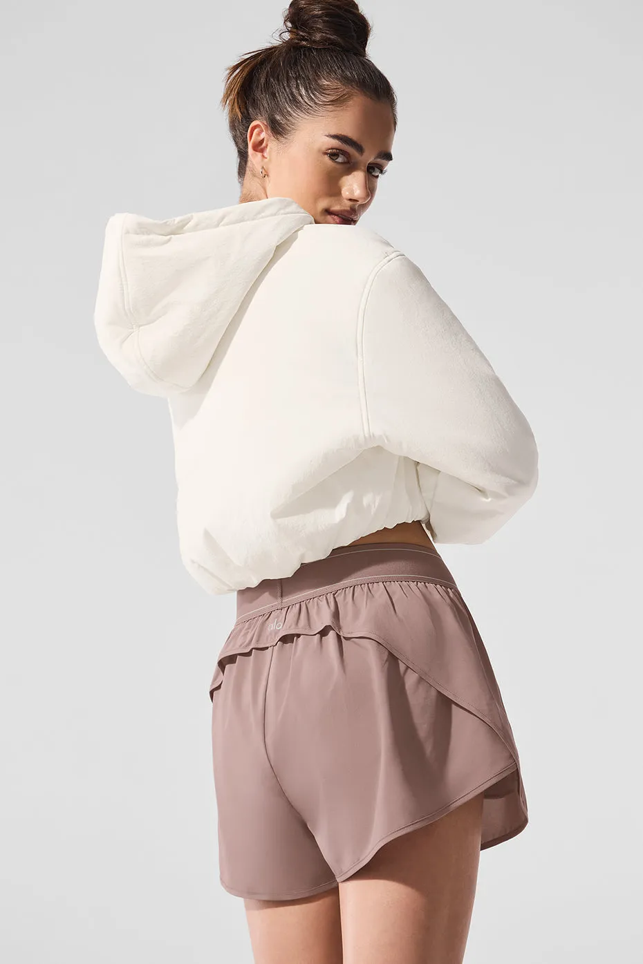 Cropped Mountain Peak Full-Zip Hoodie - Ivory sold by Alo Yoga product image thumbnail 3