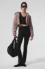 Cropped Mountain Peak Full-Zip Hoodie - Mushroom sold by Alo Yoga
