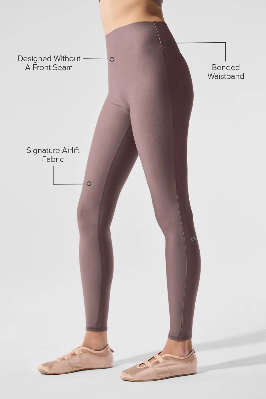 Airlift High-Waist Sleek Legging - Mushroom sold by Alo Yoga product image thumbnail 2