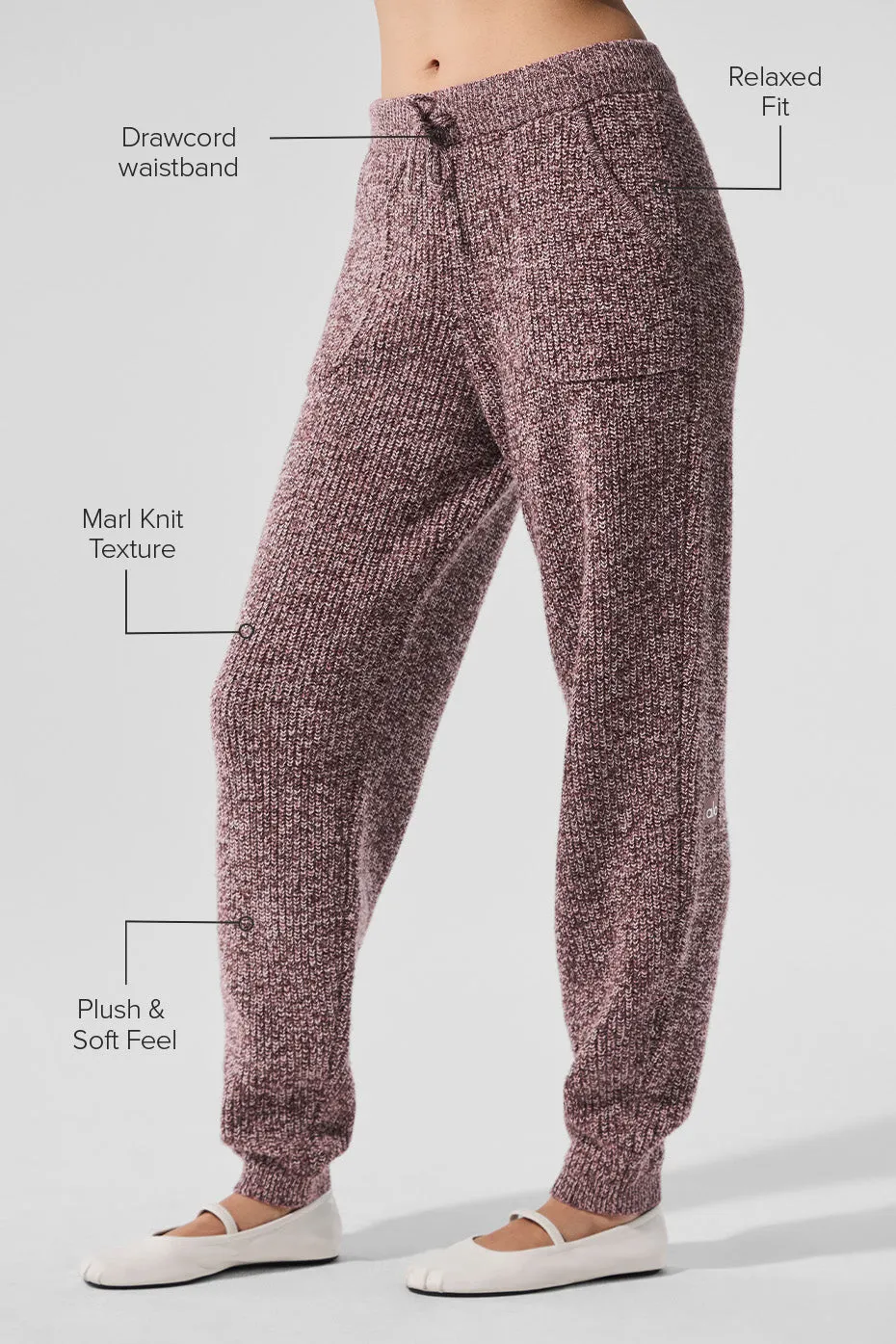 Marl Sweater Pant - Mushroom Marl sold by Alo Yoga product image thumbnail 2