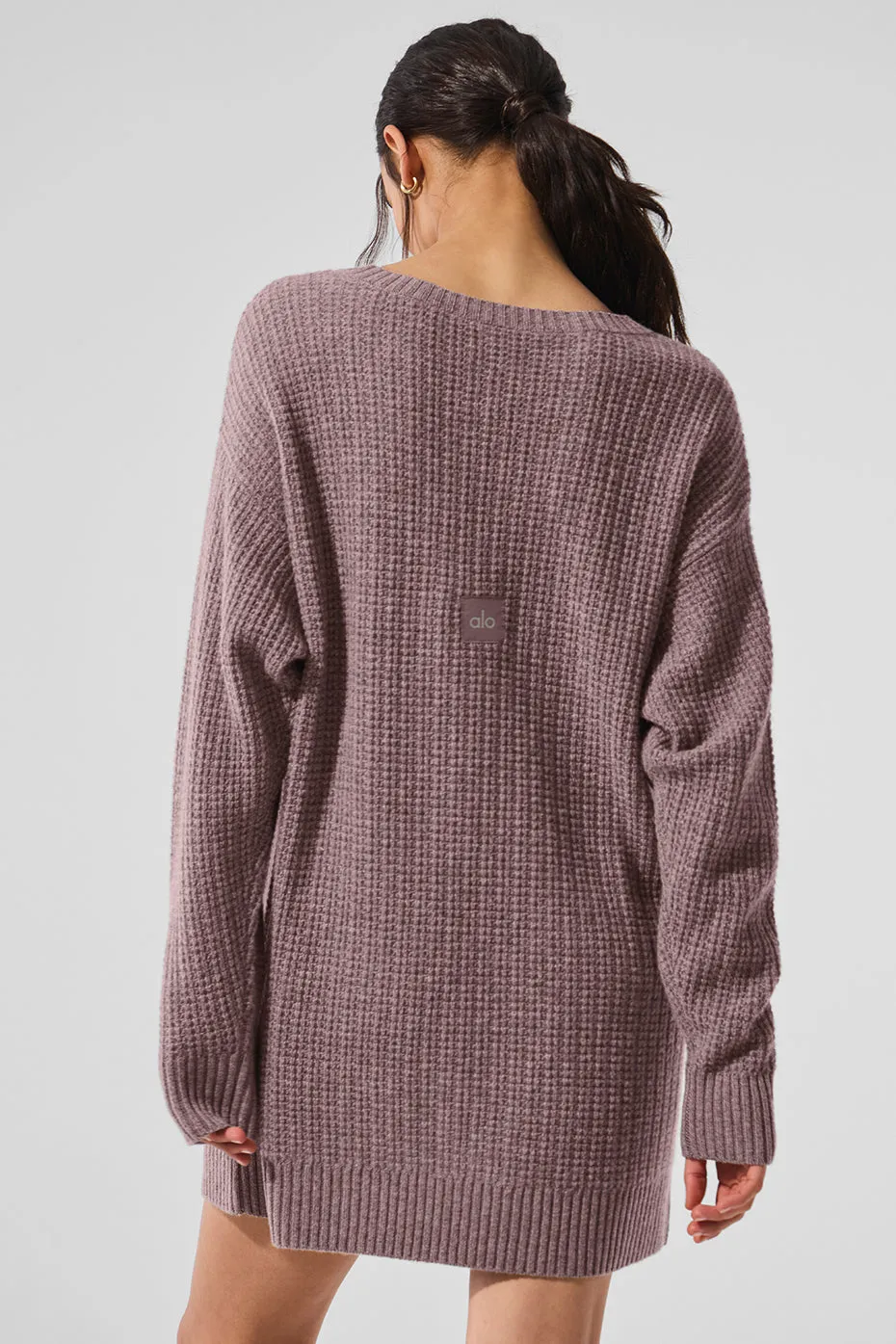 Cashmere Plush Waffle Dress - Mushroom Heather sold by Alo Yoga product image thumbnail 3