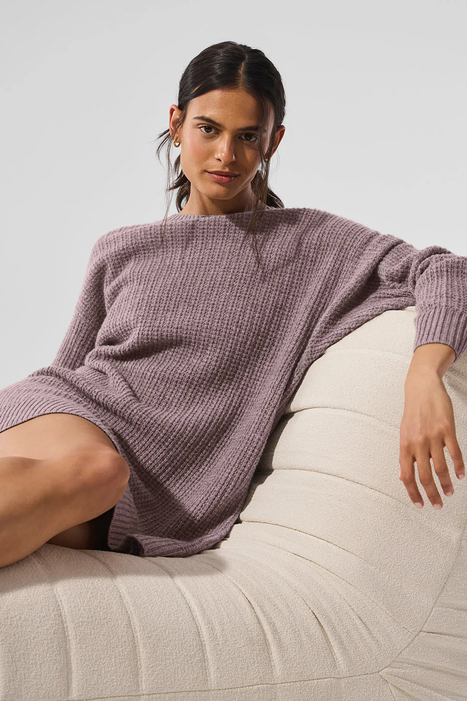 Cashmere Plush Waffle Dress - Mushroom Heather sold by Alo Yoga product image thumbnail 4