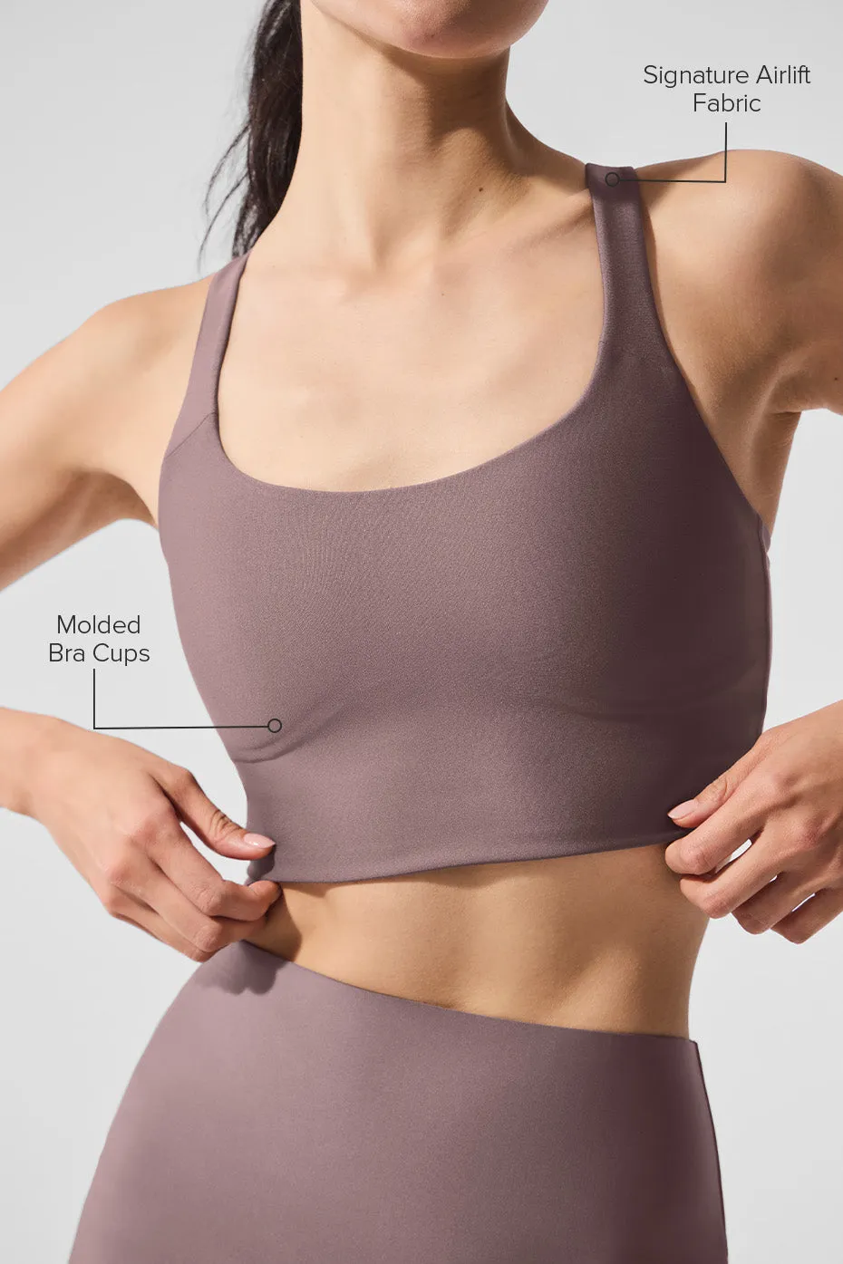 Airlift Sleek Bra Tank - Mushroom sold by Alo Yoga product image thumbnail 2