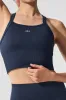 Seamless Ribbed Favorite Bra Tank - Navy sold by Alo Yoga