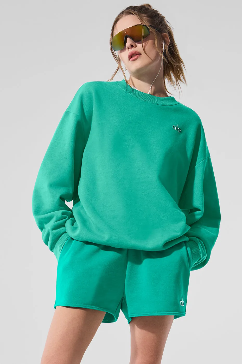 Accolade Crew Neck Pullover - Spruce Green sold by Alo Yoga product image thumbnail 3
