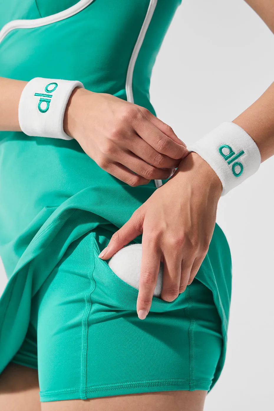 Glow Wristband (2-Pack) - White/Spruce Green sold by Alo Yoga product image thumbnail 2