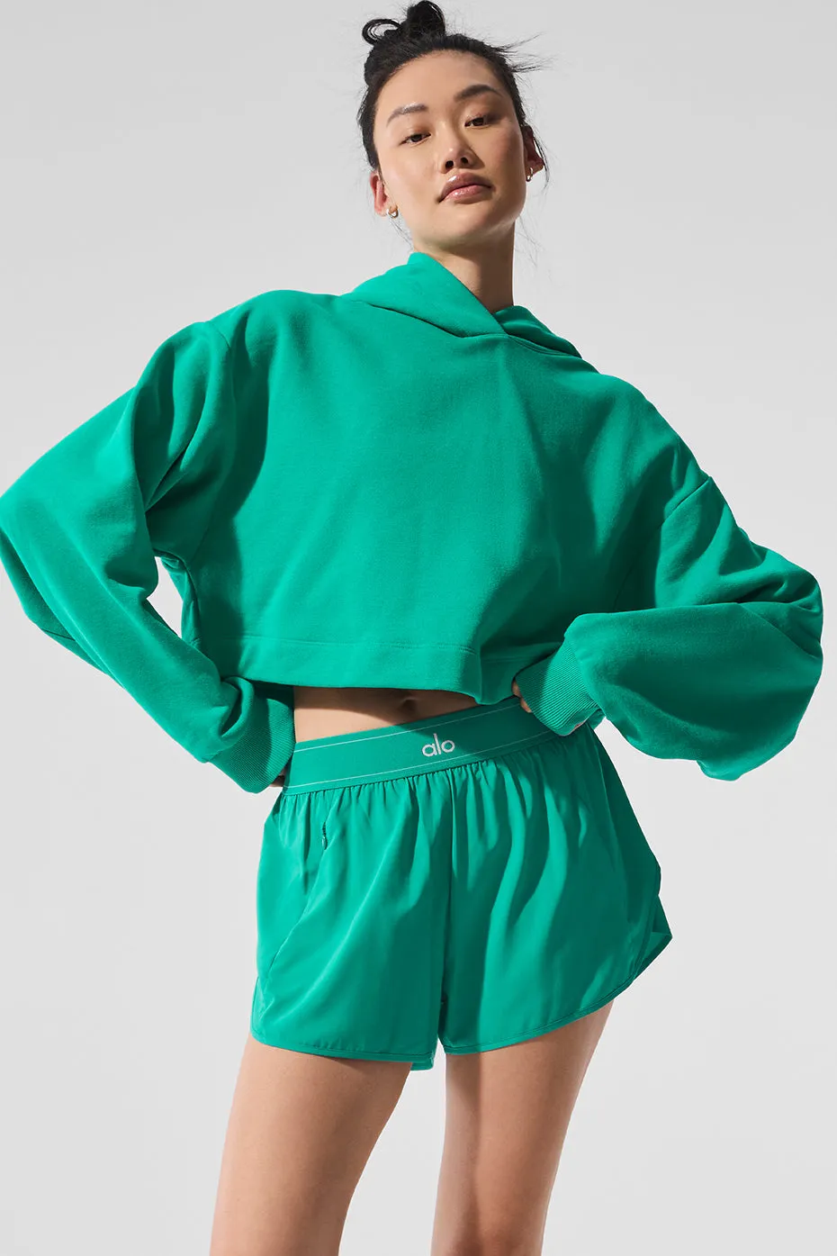 Bae Hoodie - Spruce Green sold by Alo Yoga