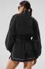 Motivate Full-Zip Track Jacket - Black/White sold by Alo Yoga