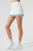 Tennis Club Sweater Knit Skirt - White/Spruce Green sold by Alo Yoga