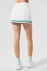 Tennis Club Sweater Knit Skirt - White/Spruce Green sold by Alo Yoga